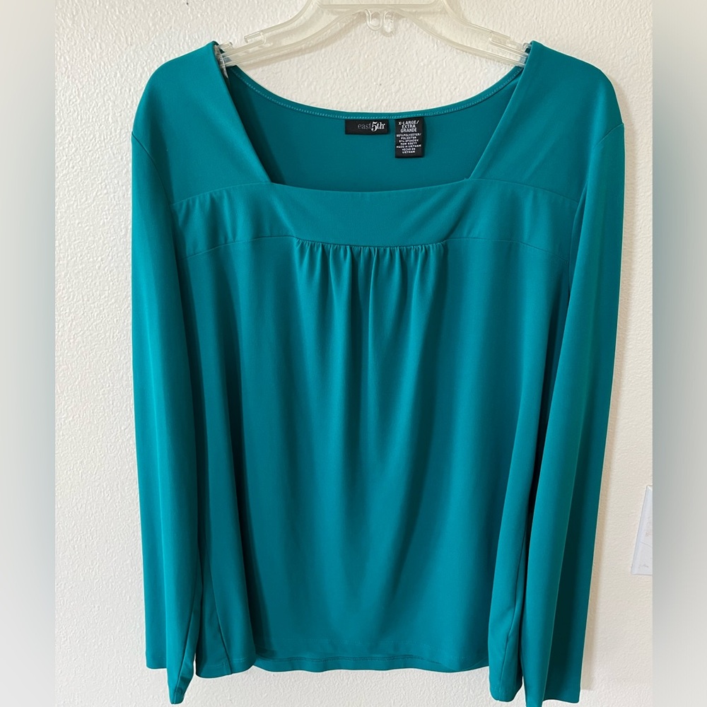 Bright torquise blouse by East 5th XL